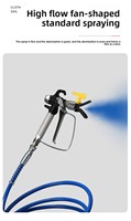 Pistolet de pulvérisation électrique sans air haute pression portable en acier inoxydable léger de 8 kg de type nouveau pour peinture au latex DIY