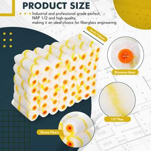 2025 Venda Quente Custom Paint Roller Covers Microfiber Paint Roller Covers Paint Brush Cover Pequeno Rolo Mini - Product Image 2