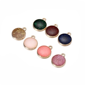 จี้โลหะผสมสีลูกกวาดทรงกลมขนาด 12 มม. สำหรับทำเครื่องประดับ - Product Image 3