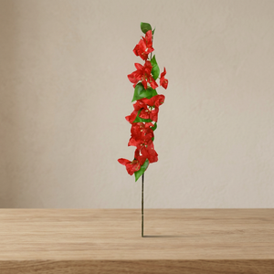 Branche de fleurs artificielles en soie rouge AFF Stick 32.1 - Product Image 2