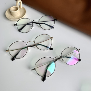 กรอบแว่นตาทรงกลม V1-1930 แบบเต็มกรอบ สำหรับทุกเพศ ป้องกันรังสียูวีและแสงสีฟ้า เลนส์เปลี่ยนได้ เลนส์อะคริลิก ผลิตที่ไถโจว - Product Image 3