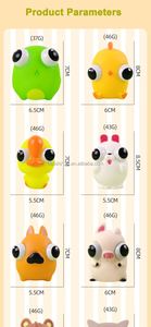 Juguete Blandito de Animales con Ojos Saltones, Juguete Antiestrés para Apretar, Juguete Sensorial de Animales, Juguete Lindo para Aliviar el Estrés para Niños y Adultos - Product Image 3