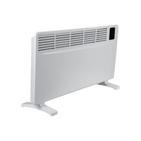 Radiateur électrique autoportant à convection, blanc mat, avec réglage multi-températures et roulettes