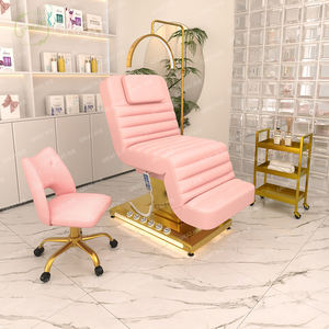 Muebles de salón modernos, cama de belleza eléctrica con motor 3/4, camas de pestañas ajustables en altura de lujo, cama de masaje calentada para Spa - Product Image 1