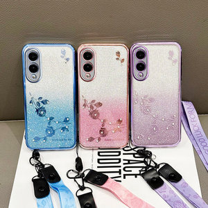 In <span class=keywords><strong>Vogue</strong></span> Chrome Lujoso Cordón Suave TPU Funda para Samsung A07/A17/A56/A36/A26/A16/A55/A35 Gradient Sparkling Phone Case Cover - Product Image 1