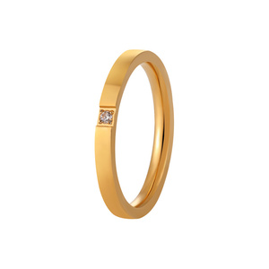 Hot 2mm un <span class=keywords><strong>anello</strong></span> di <span class=keywords><strong>diamanti</strong></span>/<span class=keywords><strong>tre</strong></span> <span class=keywords><strong>diamanti</strong></span> <span class=keywords><strong>a</strong></span> nastro <span class=keywords><strong>anello</strong></span> di titanio acciaio al titanio Ring18K oro placcato in acciaio inossidabile <span class=keywords><strong>anello</strong></span> d'oro per la ragazza - Product Image 2