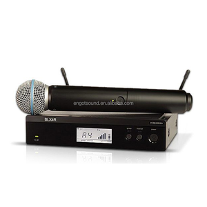 Sistema de Micrófono Inalámbrico UHF para Karaoke BLX24R BLX4R BETA58 <span class=keywords><strong>PG58</strong></span> Micrófono de Mano Metálico para Voces en Vivo y Karaoke - Product Image 1