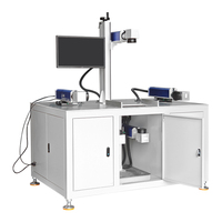 CKMACHINE Nuevo Sistema de Grabado Láser de Fibra MOPA Quíntuple de 30W Refrigerado por Aire para Desbarbado de Carcasas Inferiores de Computadoras de Sobremesa (DXF/AI)