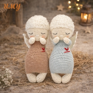 Bambola Angelo Custode Stellato Fatta a Mano all'Uncinetto Giocattolo per Bambini - Product Image 2