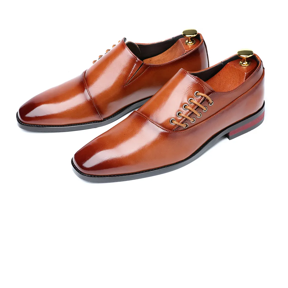 Alexbu − chaussures Oxford pour hommes, accessoires à bout carré, de grande taille, sandales formelles et d'occasion, pour tenue de mariage, pointures 37 à 48, tendance 316