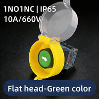 Bouton-poussoir 22mm fléché, 1NO1NC, 10A 660V, LA38, plastique IP65, momentané, pour ascenseurs
