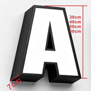 Insegna 3D all'ingrosso con lettere A B <span class=keywords><strong>C</strong></span> D in acrilico, insegna aziendale 3D luminosa per esterni, logo aziendale illuminato in acrilico - Product Image 1