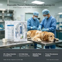 Kit de thoracocentèse vétérinaire pour petits animaux avec dilatateur jetable