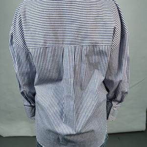 Hauts personnalisés pour femmes en coton brodé à col en V, décontractés, avec manches bouffantes - Product Image 3