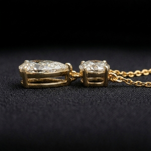 Colgante de lujo de oro amarillo de 14 quilates con diamante natural, elegante accesorio de joyería fina para mujeres, ocasiones especiales y regalos. - Product Image 4