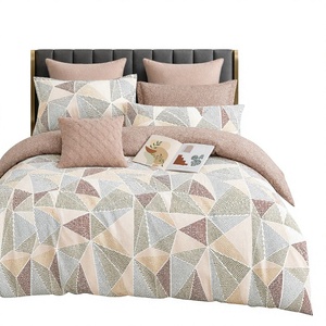 Poland Local Hub 3 Piece Cotton <b>Bedding</b> Set <b>Queen</b> <b>Size</b> Scandi Patchwork Comforter EU Dropshipping - Product Image 1