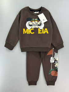 Thiết Kế Mới Phim Hoạt Hình Trẻ Em Mặc Chàng Trai O Cổ Tops + Chạy Bộ Trẻ Em Của Quần Áo Bộ Đàn Hồi Eo 2 Pcs Cậu Bé Bộ - Product Image 3