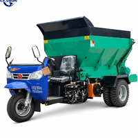 Machine à épandre les engrais et le fumier organiques LEABON, haute productivité, capacité de 10 tonnes/h, construction en acier inoxydable pour les fermes