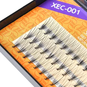 XEC-001 Promade Fan Lashes Individual Heat Bonded Volume Eyelash 10d Flare Lashes Cluster Eyelash Extension 7-12mm C Curl 0.10mm