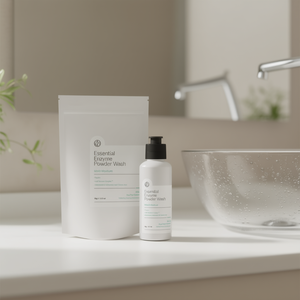 Poudre enzymatique nettoyante V21 Essential 90g – Nettoyant visage doux hydratant en profondeur - Product Image 1