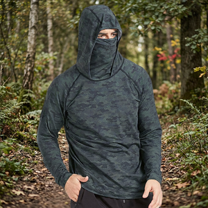 Customized High Quality UPF50 Quick-Drying UV <b>Moisture</b>-<b>Wicking</b> Long-Sleeved Performance men's Fishing <b>Shirts</b> 100% Polyester - Product Image 3