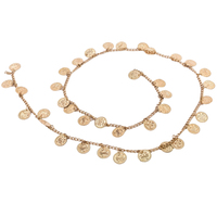 Nouveauté Robe décorative tendance et tendance Collier en acier inoxydable Collier à pendentif en forme de pièce de monnaie Collier à breloques des mauvais yeux