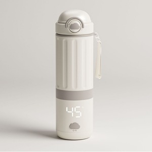 Bouilloire électrique rechargeable <span class=keywords><strong>sans</strong></span> <span class=keywords><strong>fil</strong></span> portable tasse chauffante thermique pour voyage voiture contrôle de la température de l'eau <span class=keywords><strong>Thermos</strong></span> 500ml - Product Image 1