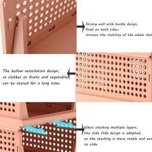 Caja de Almacenamiento Plegable para Armario, Organizador de Ropa Extraíble, Cajonera Apilable de Plástico, Suministro de Fábrica - Product Image 5