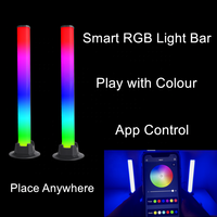 Barres lumineuses LED intelligentes pour jeux avec contrôle par application, synchronisation musicale, RGBIC, lumière d'ambiance BT pour la décoration de la télévision, des fêtes et des salles de jeux