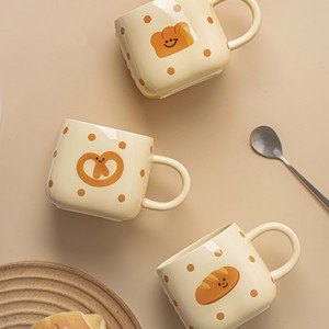 Taza de <span class=keywords><strong>Café</strong></span> de Cerámica con Diseño de Pan, Linda, para Parejas de Estudiantes, Chico y Chica, Regalos de Oficina Modernos, Ecológicos, de Porcelana China - Product Image 6