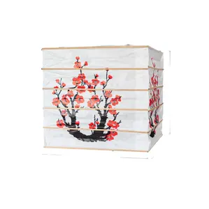 Factory supply 30cm square plum blossom paper lanterns New Year decoration Chinese style paper lanterns