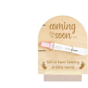 Wooden Pregnancy Test Storage Frame, Creative Pregnancy Test Stick Commemorative Ornament, <b>Desktop</b> <b>Standing</b> Pregnancy - Product Image 5