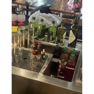 Stainless <b>Steel</b> American Style Durable <b>Workbench</b> Table High Quality Modern Wine and Bar Cabinet Support Customizable Party Use - Product Image 1