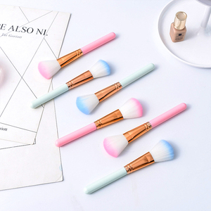 2024 nuevo estilo OEM logotipo personalizado mujer cosmético rubor en polvo brocha de maquillaje BabyPink azul pelo suave belleza esencial brocha de afeitar - Product Image 2