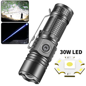 ไฟฉาย LED สีขาวแบบชาร์จไฟได้ประเภท C มินิความเข้มสูงสปอตไลท์ระยะไกลไฟส่องสว่างสำหรับใช้กลางแจ้ง - Product Image 5
