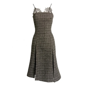 Ensemble de deux pièces, en Tweed, élégant, moulant, robe de Cocktail, tenue de soirée, collection automne hiver - Product Image 4