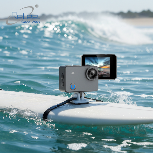 Relee Action Cam 4K Wireless Video Camera 24MP CMOS Sensor 2.0" Screen 170 Wide Angle Go 40M Waterproof Pro Security Camera