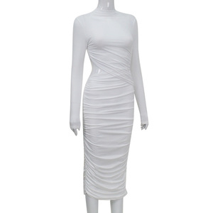 Autunno nuove donne Sexy donna abiti bianchi Sexy Sexy manica lunga abiti sottili - Product Image 5