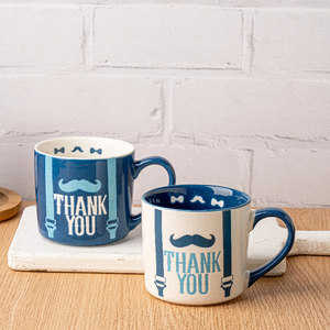 แก้วเซรามิกสำหรับอาบน้ำเด็กภาชนะใส่เครื่องดื่มพอร์ซเลนพร้อมลายหนวดชายน้อยของขวัญสำหรับคุณพ่อใหม่ - Product Image 5