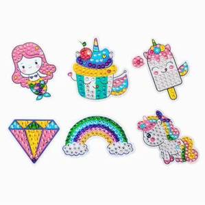 Kits de peinture diamantée DIY pour sous-verres, motif filles de dessins animés - Product Image 4
