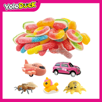 Yoloduck Groothandel Zure Gummy Candy 6 Mini Pakjes Speelgoedauto's Multi Fruit Halal Gummy Candy Groothandel