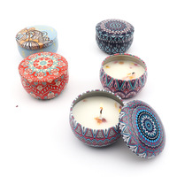 Luxus Duft kerzen Hot Selling Home Decor Metall Lavendel Rose Soja Wachs Kerze Box Zinn Valentinstag & Geburtstag Anlässe