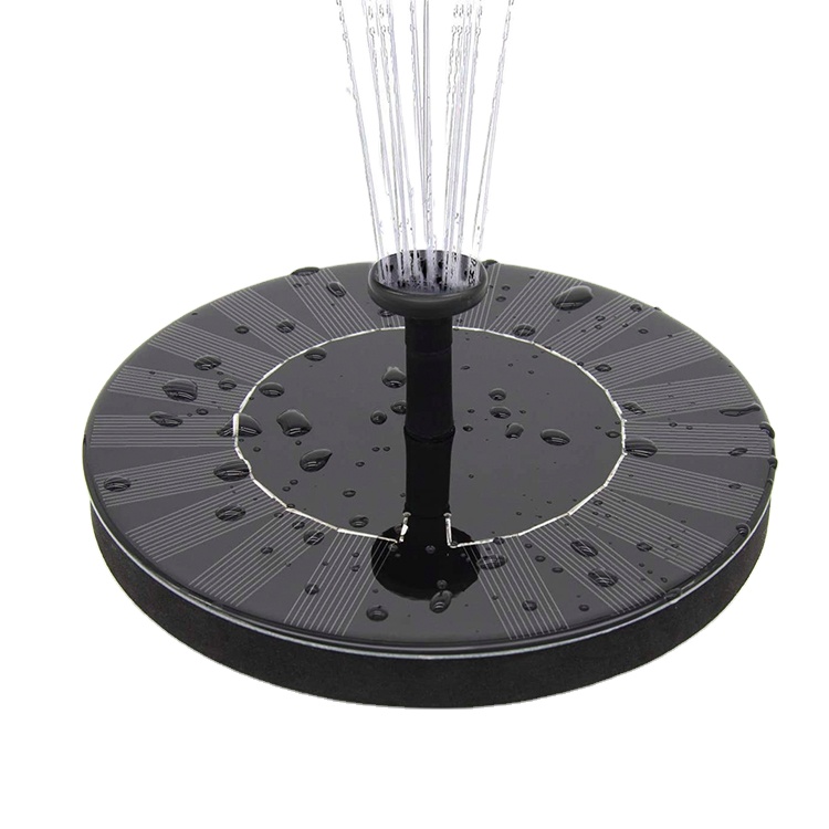 Круглый черный плавающий водяной фонтан Hanvey на солнечной батарее | Насос для фонтана на солнечной батарее | Уличный фонтан на солнечной батарее, водяной фонтан на солнечной батарее