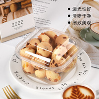 Boîte d'emballage en plastique PET transparente pour gâteau mousse carré, tiramisu, mochi, dessert feuilleté, épaisseur 1 mm, modèle YASHENG W110