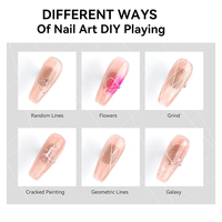 R S Nail 5g Gel Kuku Hitam Putih Motif Laba-laba, Gel Lukis Bunga, Gel Gambar Garis Laba-laba, Pernis Manikur Kreatif