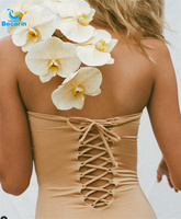 Maillot col en V profond Maillot de bain de haute qualité pour femmes Ensemble de bikini pour fille XX Maillot de bain croisé sur le devant Maillot de bain privé personnalisé Fournisseur de logo