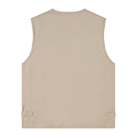 Gilet de pêcheur multi-poches avec logo de dessin animé Gilet pour pêche, randonnée, journaliste, photographie, camping, safari, hommes