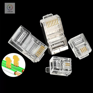 Rj45 utp connecteur conectores conector RJ 45 cat 6 sftp utp plug pass through <span class=keywords><strong>rd45</strong></span> connecteur CAT6a RJ45 connecteur perforé - Product Image 2