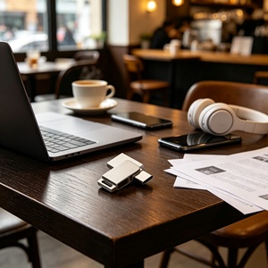 Dual <strong>Interface</strong> USB Flash Drive Type C USB a Rotatable Brushed Metal Capless Keychain Rectangular Loop Custom Logo OEM - Product Image 5