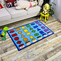 Alfombra de Juego para Niños, Alfombra Educativa Antideslizante y Lavable, Tapete Suave para Cuarto de Juegos o Guardería
